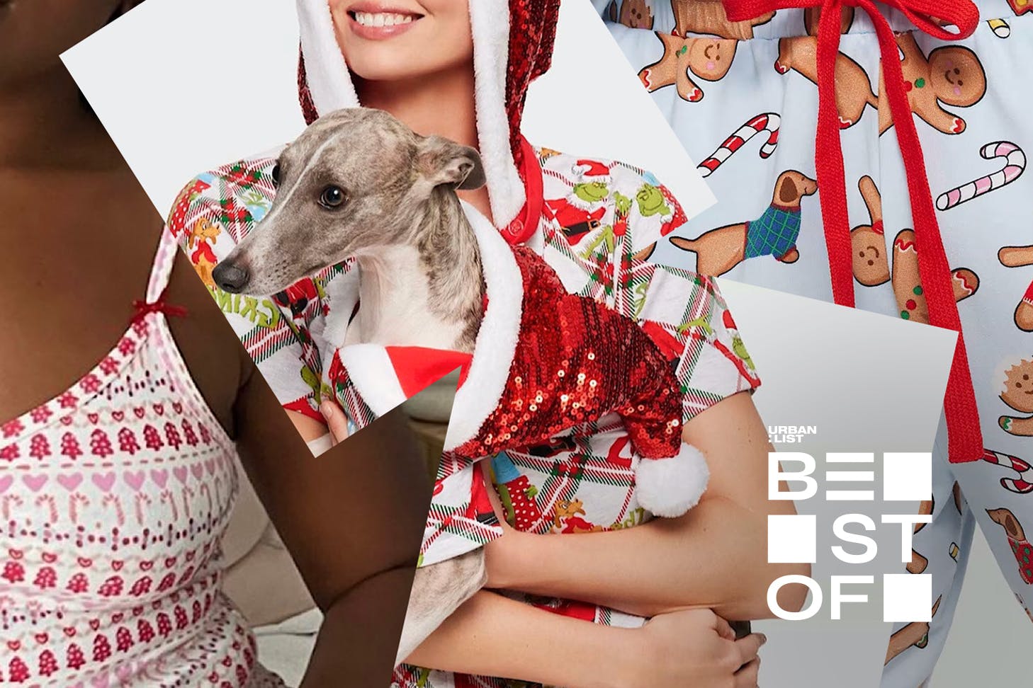 A collage of best christmas pyjamas in new zealand.